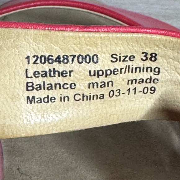 Dansko Adele Nappa Coral Leather Size 38 US 7.5 Wedge Buckle Slingback Sandals - Picture 11 of 13